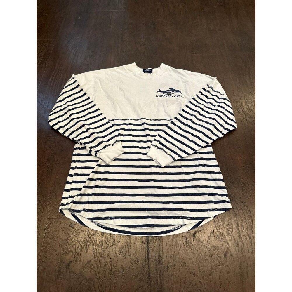 Discovery Cove Sea World Orlando L/S Spirit Jersey Size Small White Blue